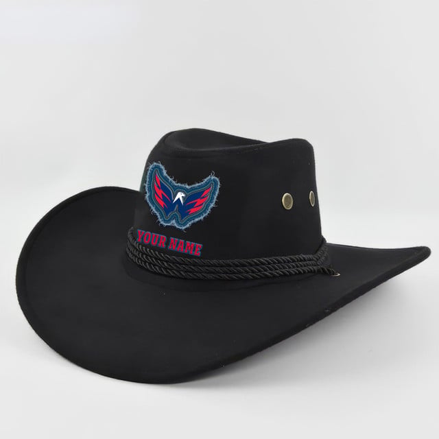 LIMITED EDITION - NEW CUSTOMIZED NHL10 WCP WASHINGTON CAPITALS COWBOY HAT
