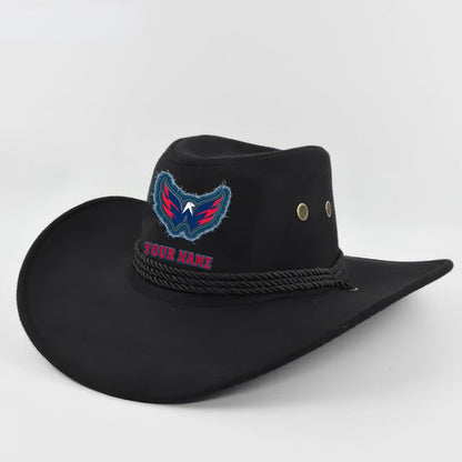 LIMITED EDITION - NEW CUSTOMIZED NHL10 WCP WASHINGTON CAPITALS COWBOY HAT