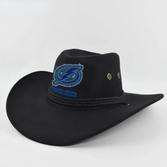LIMITED EDITION - NEW CUSTOMIZED NHL12 TPL TAMPA BAY LIGHTNING COWBOY HAT