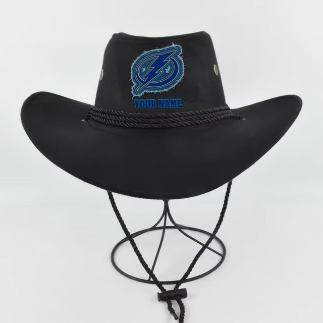 LIMITED EDITION - NEW CUSTOMIZED NHL12 TPL TAMPA BAY LIGHTNING COWBOY HAT