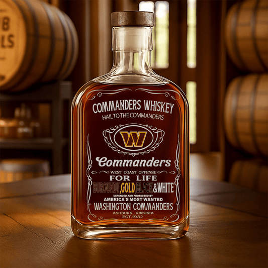 LIMITED EDITION - NEW CUSTOMIZED NFL12 WTC WASHINGTON COMMANDERS LUXURY WHISKEY BOTTLE 450ML
