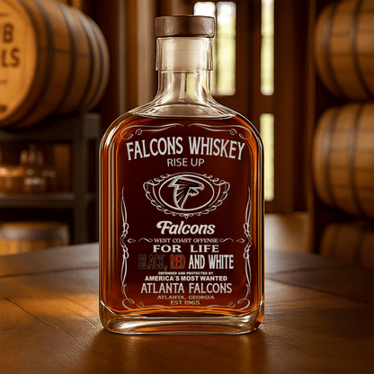 LIMITED EDITION - NEW CUSTOMIZED NFL18 ATF ATLANTA FALCONS LUXURY WHISKEY BOTTLE 450ML