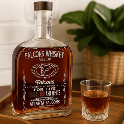 LIMITED EDITION - NEW CUSTOMIZED NFL18 ATF ATLANTA FALCONS LUXURY WHISKEY BOTTLE 450ML