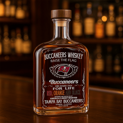 LIMITED EDITION - NEW CUSTOMIZED NFL10 TBB TAMPA BAY BUCCANEERS LUXURY WHISKEY BOTTLE 450ML