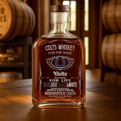 LIMITED EDITION - NEW CUSTOMIZED NFL17 IDC INDIANAPOLIS COLTS LUXURY WHISKEY BOTTLE 450ML