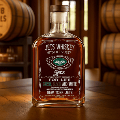 LIMITED EDITION - NEW CUSTOMIZED NFL25 NYJ NEW YORK JETS LUXURY WHISKEY BOTTLE 450ML
