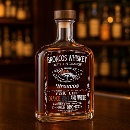LIMITED EDITION - NEW CUSTOMIZED NFL13 DVB DENVER BRONCOS LUXURY WHISKEY BOTTLE 450ML