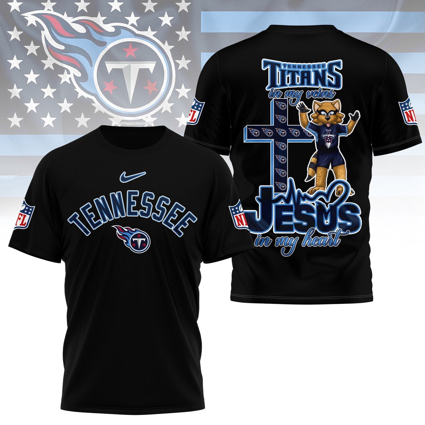 LIMITED EDITION - NEW PREMIUM NFL31 TST TENNESSEE TITANS UNISEX T-SHIRT