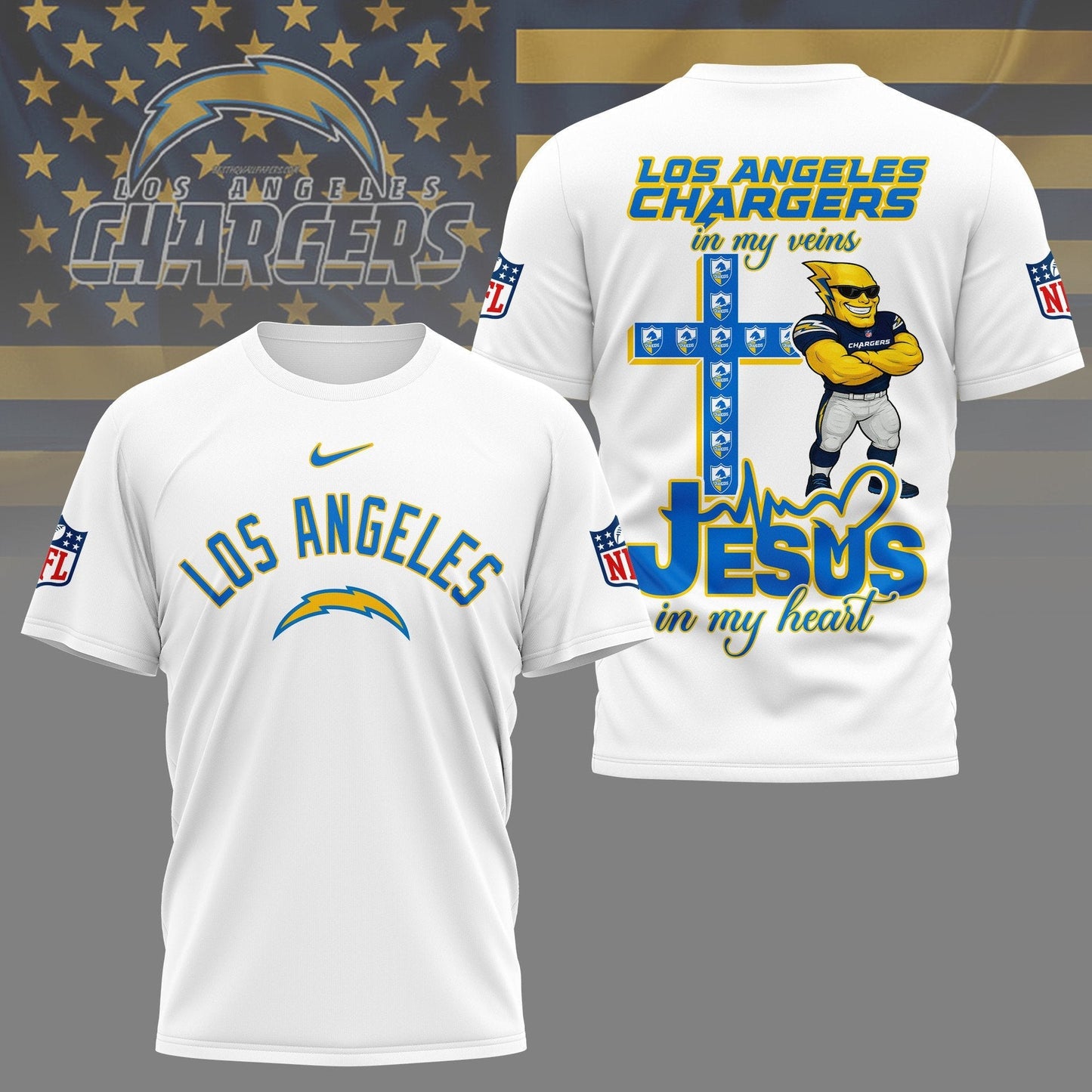 LIMITED EDITION - NEW PREMIUM NFL09 LAC  LOS ANGELES CHARGERS UNISEX T-SHIRT