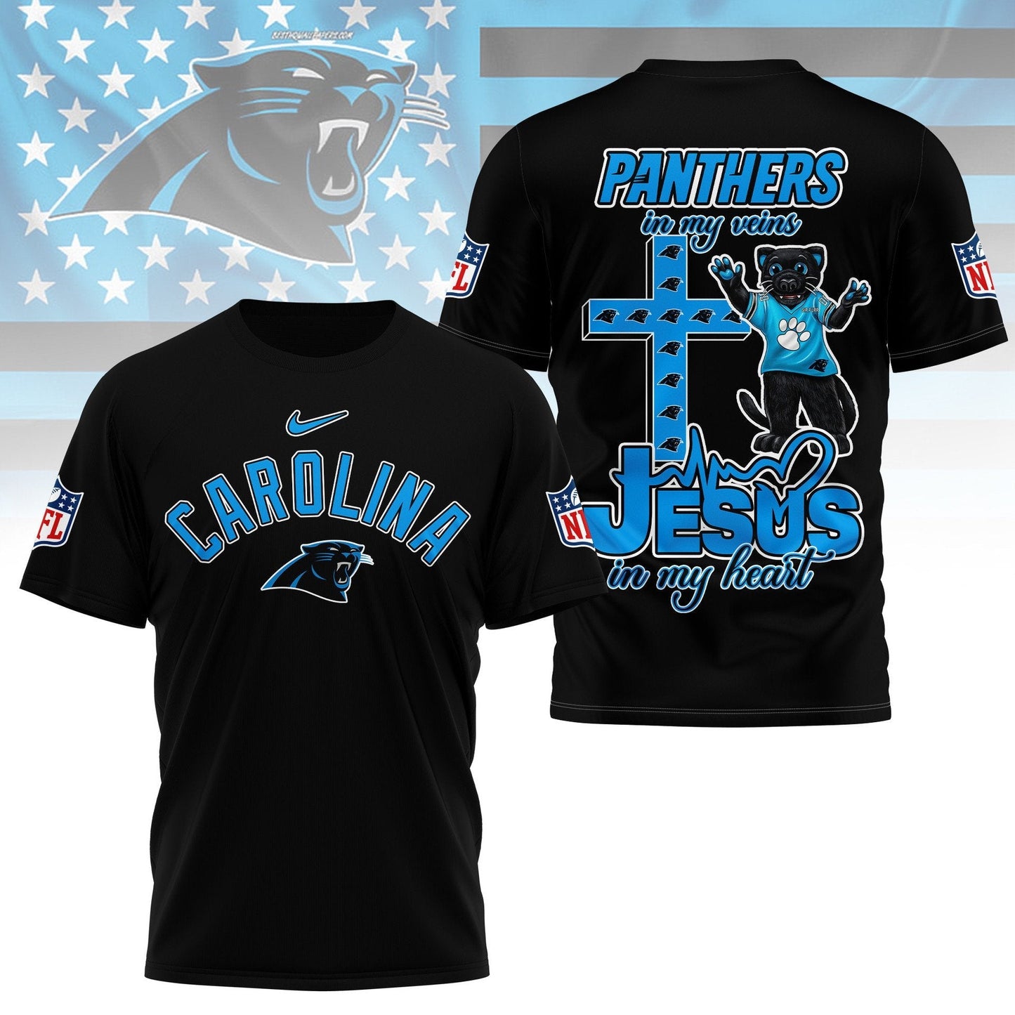 LIMITED EDITION - NEW PREMIUM NFL23 CLP CAROLINA PANTHERS UNISEX T-SHIRT