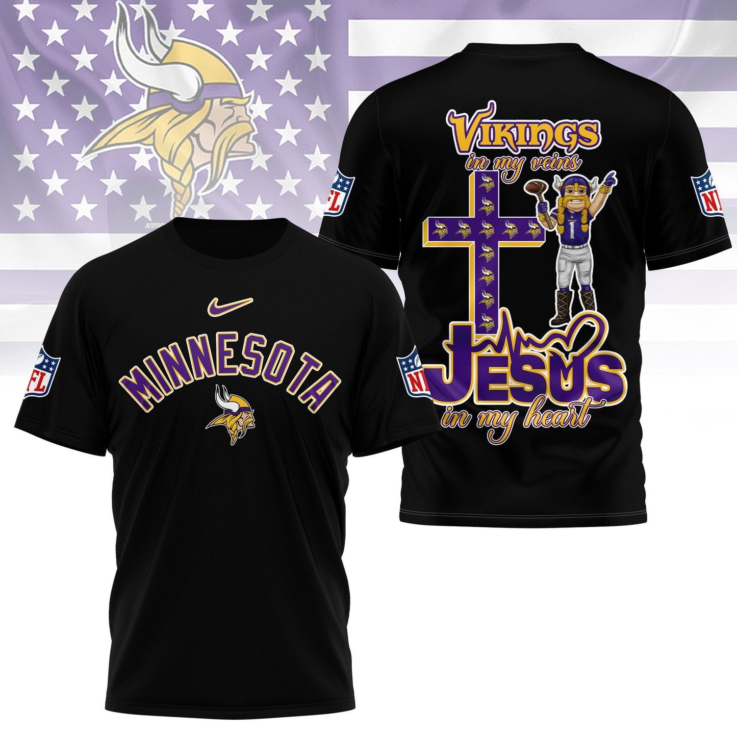 LIMITED EDITION - NEW PREMIUM NFL05 MVK MINNESOTA VIKINGS UNISEX T-SHIRT