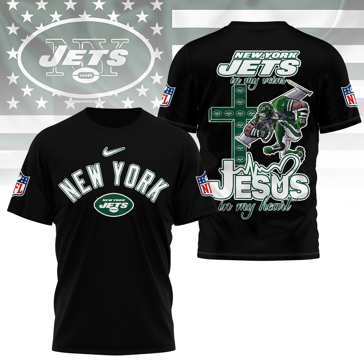 LIMITED EDITION - NEW PREMIUM NFL25 NYJ NEW YORK JETS UNISEX T-SHIRT