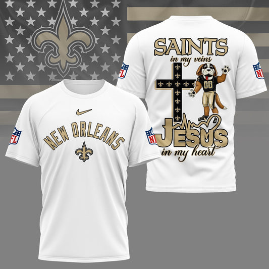 LIMITED EDITION - NEW PREMIUM NFL24 NOS NEW ORLEANS SAINTS UNISEX T-SHIRT