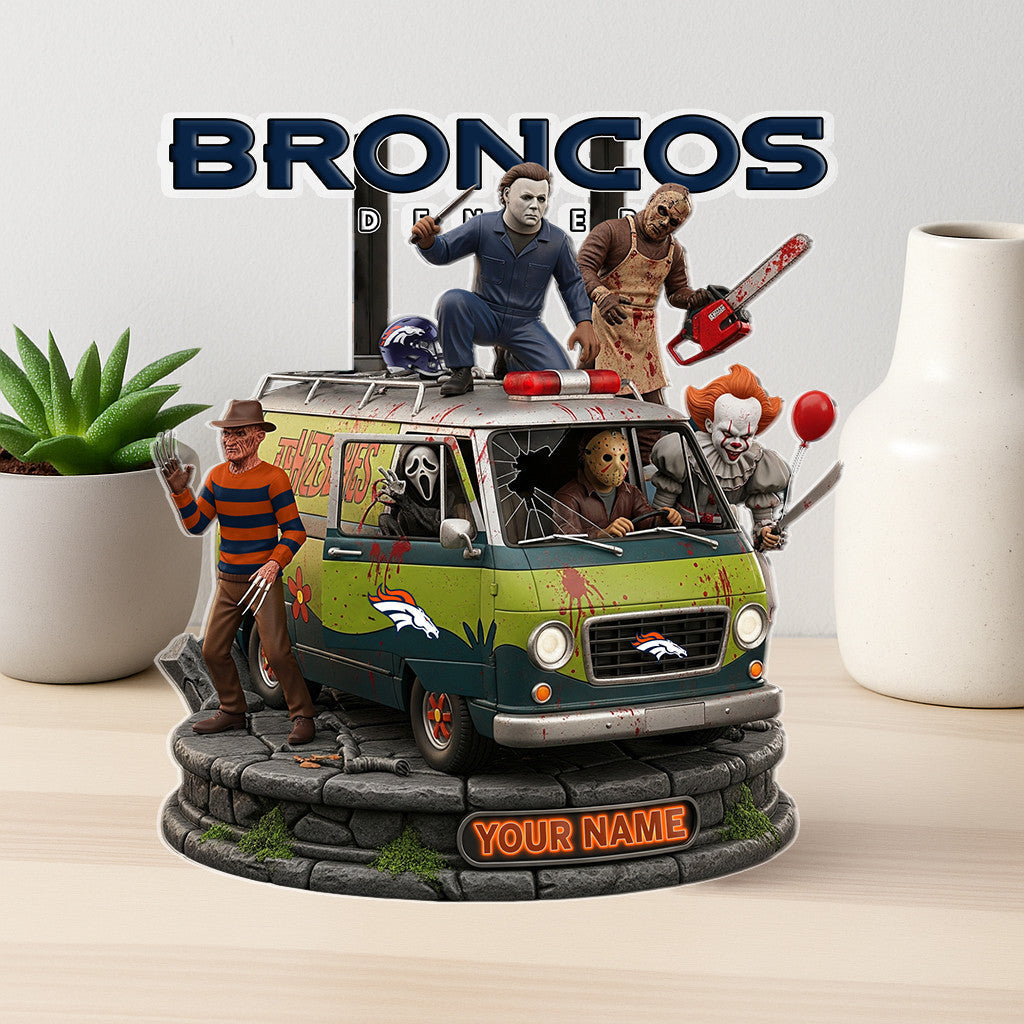 LIMITED EDITION - NEW CUSTOMIZED NFL13 DVB DENVER BRONCOS HORROR MOVIE ACRYLIC PLAQUE