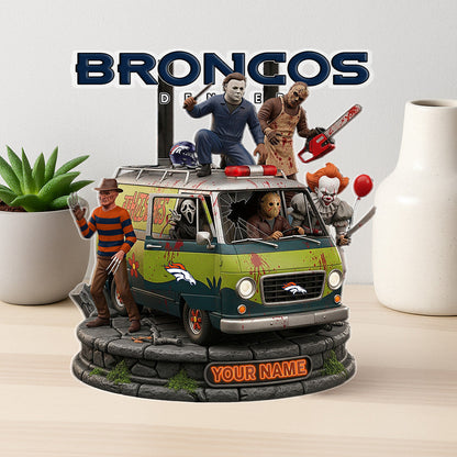 LIMITED EDITION - NEW CUSTOMIZED NFL13 DVB DENVER BRONCOS HORROR MOVIE ACRYLIC PLAQUE