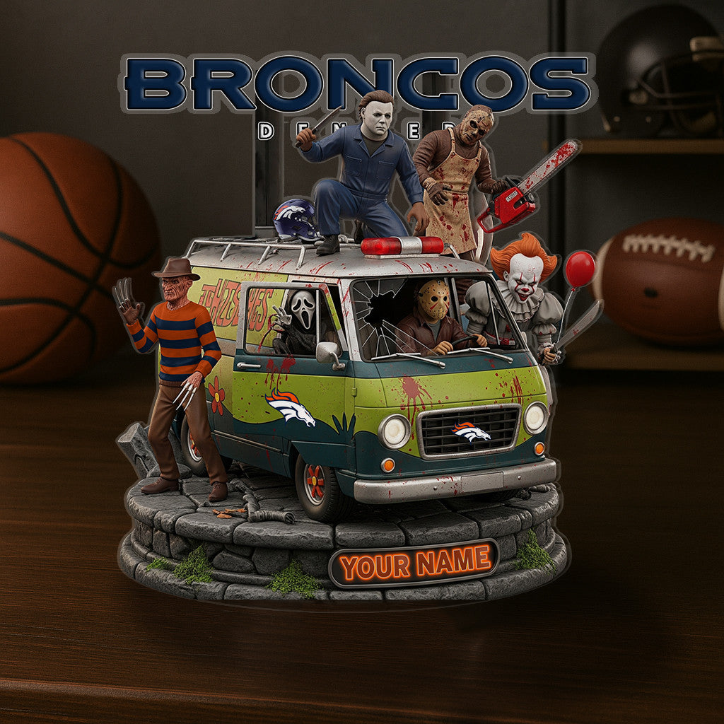 LIMITED EDITION - NEW CUSTOMIZED NFL13 DVB DENVER BRONCOS HORROR MOVIE ACRYLIC PLAQUE
