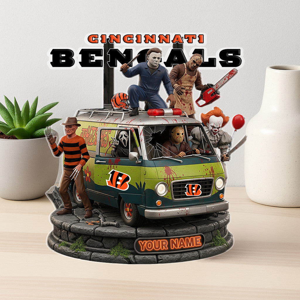 LIMITED EDITION - NEW CUSTOMIZED NFL16 CCB CINCINNATI BENGALS HORROR MOVIE ACRYLIC PLAQUE