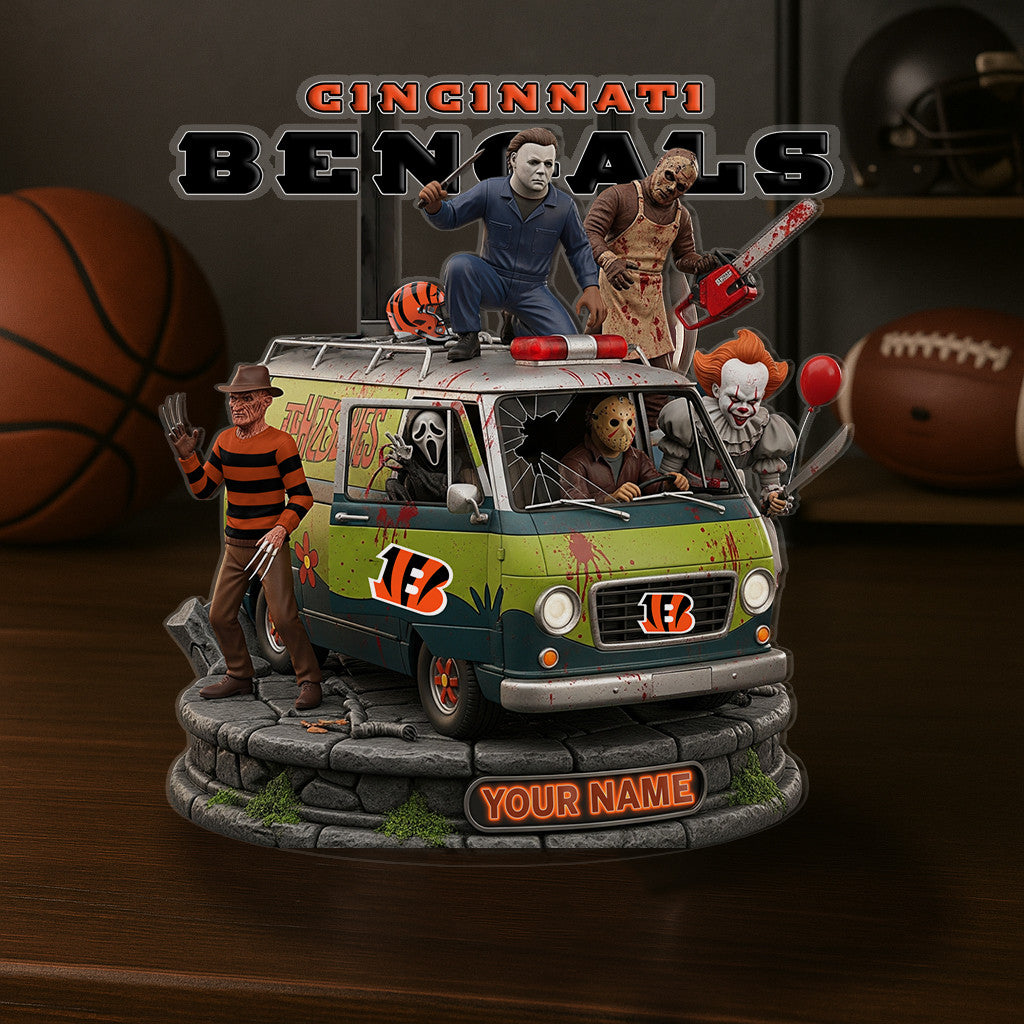 LIMITED EDITION - NEW CUSTOMIZED NFL16 CCB CINCINNATI BENGALS HORROR MOVIE ACRYLIC PLAQUE