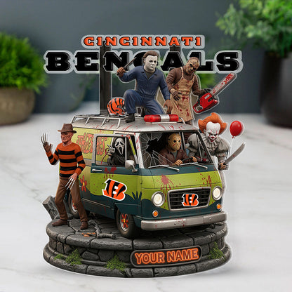 LIMITED EDITION - NEW CUSTOMIZED NFL16 CCB CINCINNATI BENGALS HORROR MOVIE ACRYLIC PLAQUE