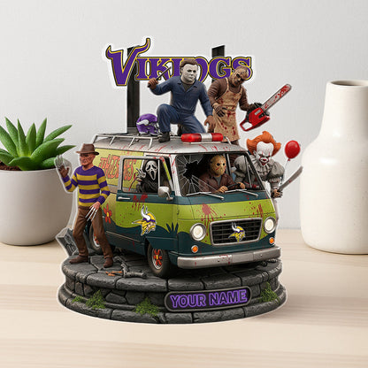 LIMITED EDITION - NEW CUSTOMIZED NFL05 MVK MINNESOTA VIKINGS HORROR MOVIE ACRYLIC PLAQUE