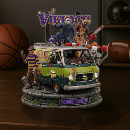 LIMITED EDITION - NEW CUSTOMIZED NFL05 MVK MINNESOTA VIKINGS HORROR MOVIE ACRYLIC PLAQUE