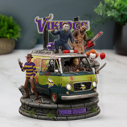 LIMITED EDITION - NEW CUSTOMIZED NFL05 MVK MINNESOTA VIKINGS HORROR MOVIE ACRYLIC PLAQUE
