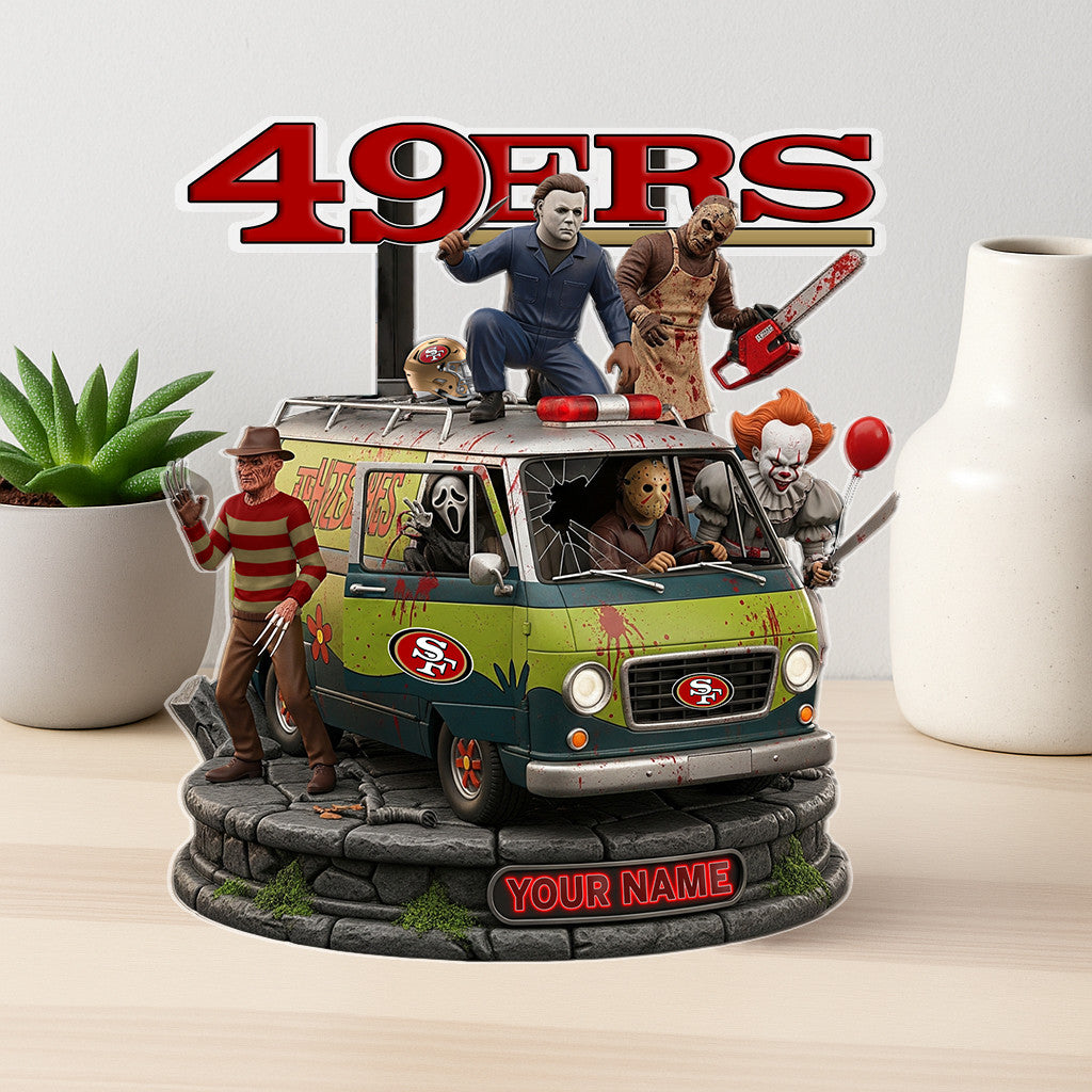 LIMITED EDITION - NEW CUSTOMIZED NFL11 SF49 SAN FRANCISCO 49ERS HORROR MOVIE ACRYLIC PLAQUE