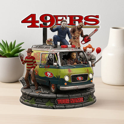 LIMITED EDITION - NEW CUSTOMIZED NFL11 SF49 SAN FRANCISCO 49ERS HORROR MOVIE ACRYLIC PLAQUE