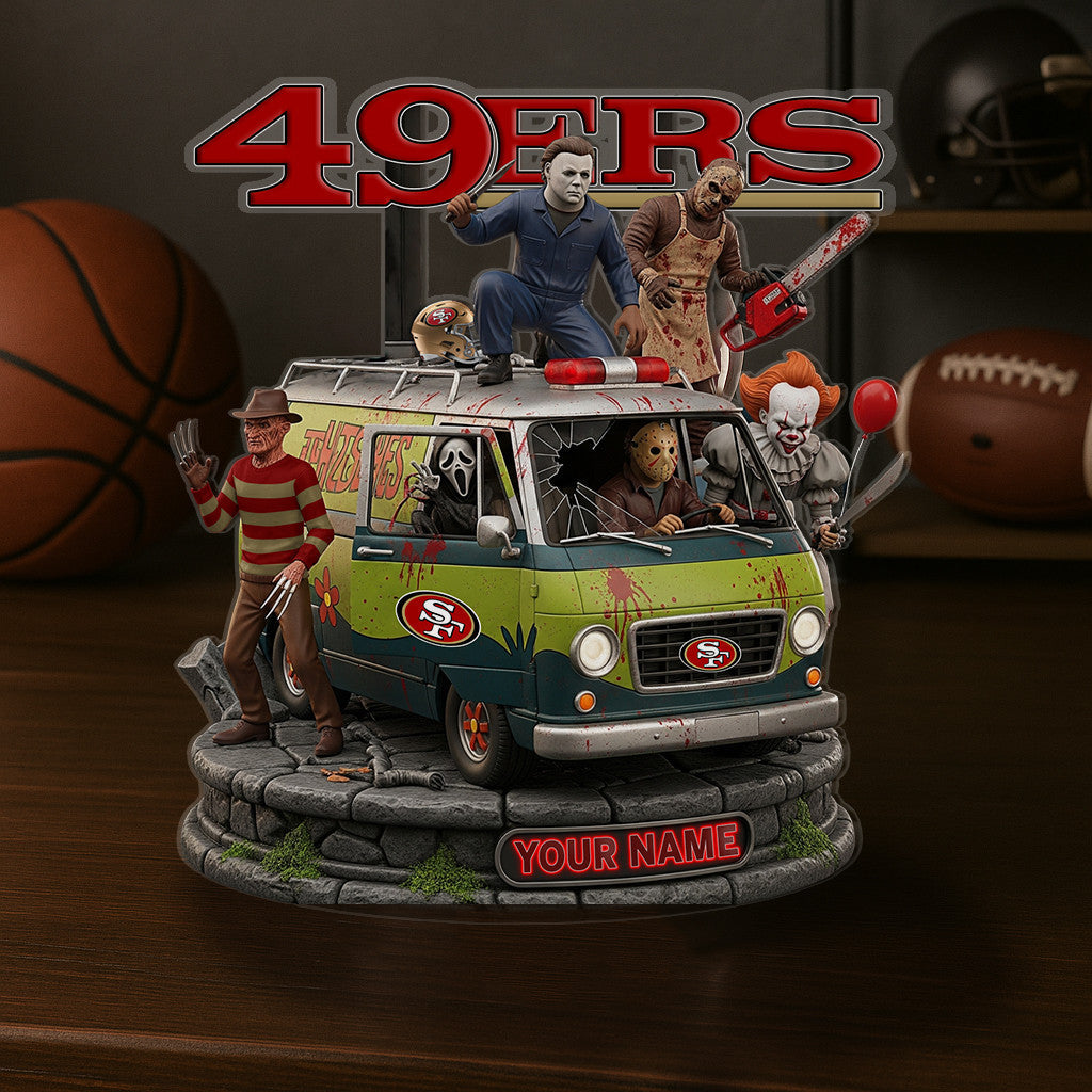 LIMITED EDITION - NEW CUSTOMIZED NFL11 SF49 SAN FRANCISCO 49ERS HORROR MOVIE ACRYLIC PLAQUE