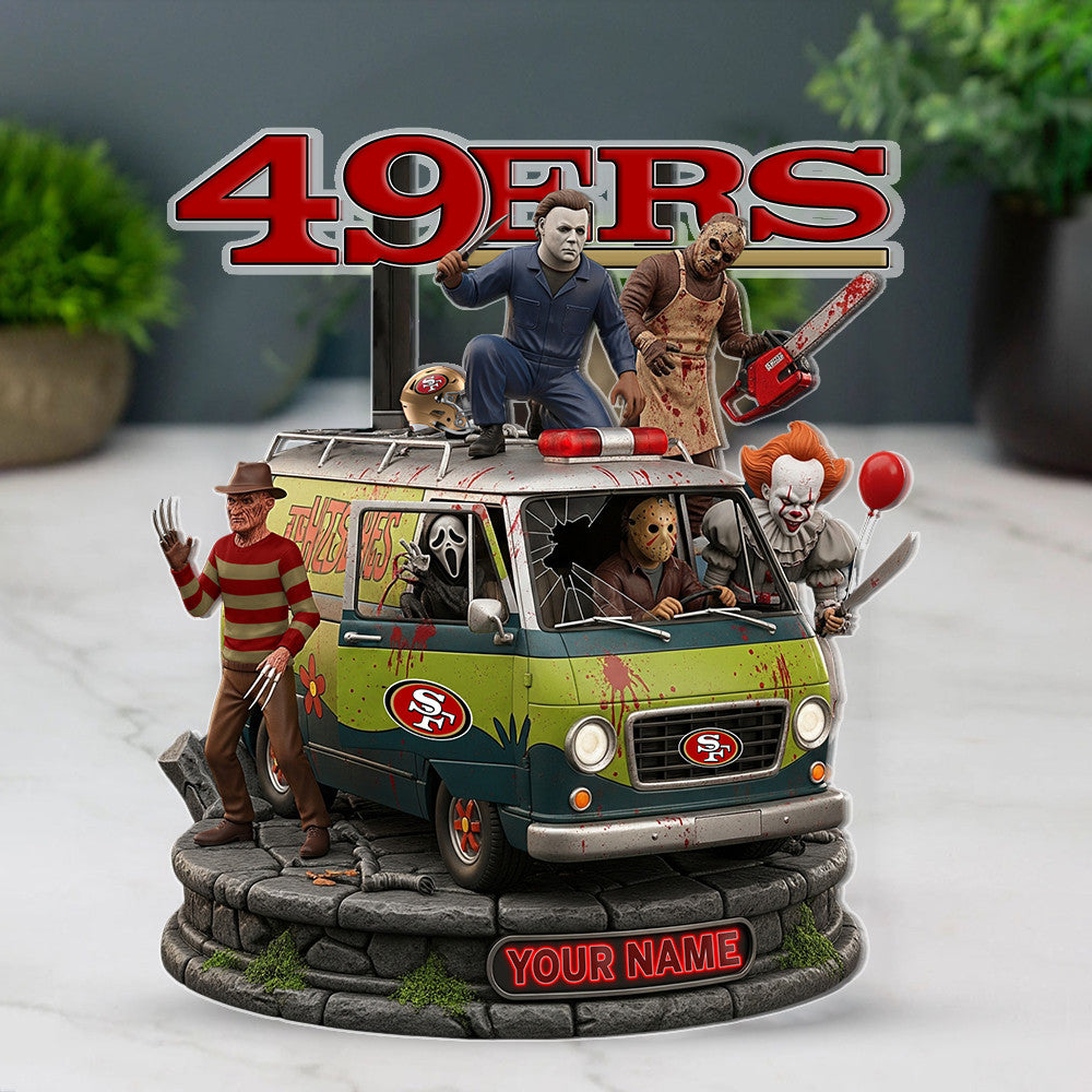 LIMITED EDITION - NEW CUSTOMIZED NFL11 SF49 SAN FRANCISCO 49ERS HORROR MOVIE ACRYLIC PLAQUE