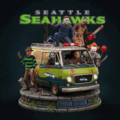LIMITED EDITION - NEW CUSTOMIZED NFL06 SSH SEATTLE SEAHAWKS HORROR MOVIE ACRYLIC PLAQUE