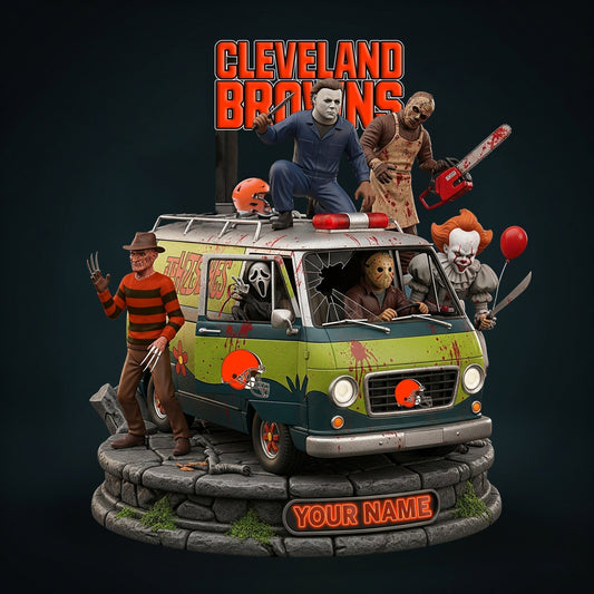 LIMITED EDITION - NEW CUSTOMIZED NFL29 CLB CLEVELAND BROWNS HORROR MOVIE ACRYLIC PLAQUE