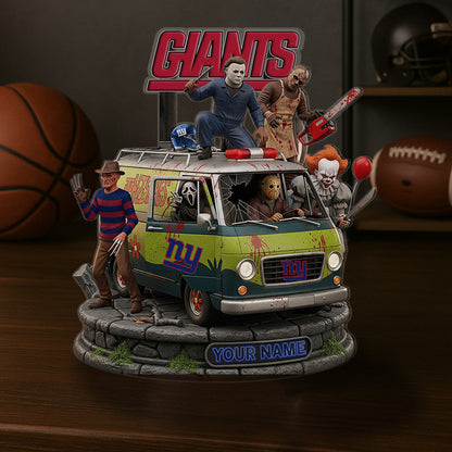 LIMITED EDITION - NEW CUSTOMIZED NFL32 NYG NEW YORK GIANTS HORROR MOVIE ACRYLIC PLAQUE