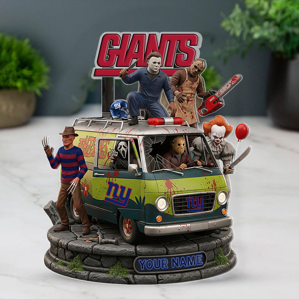 LIMITED EDITION - NEW CUSTOMIZED NFL32 NYG NEW YORK GIANTS HORROR MOVIE ACRYLIC PLAQUE