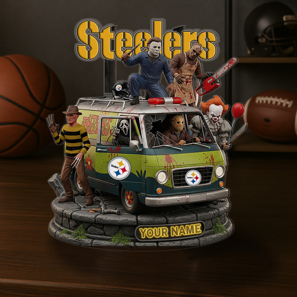 LIMITED EDITION - NEW CUSTOMIZED NFL14 PSB PITTSBURGH STEELERS HORROR MOVIE ACRYLIC PLAQUE