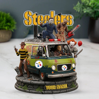 LIMITED EDITION - NEW CUSTOMIZED NFL14 PSB PITTSBURGH STEELERS HORROR MOVIE ACRYLIC PLAQUE