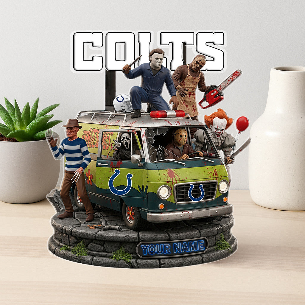 LIMITED EDITION - NEW CUSTOMIZED NFL17 IDC INDIANAPOLIS COLTS HORROR MOVIE ACRYLIC PLAQUE