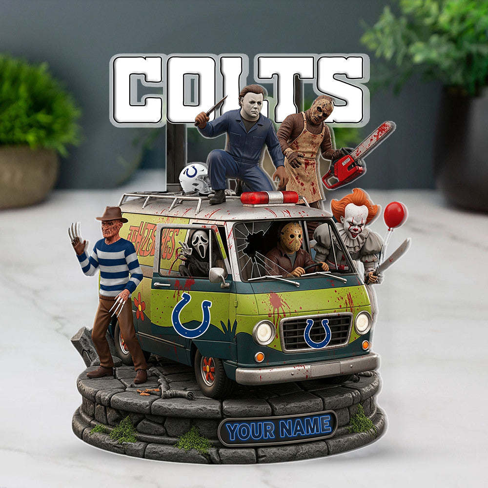 LIMITED EDITION - NEW CUSTOMIZED NFL17 IDC INDIANAPOLIS COLTS HORROR MOVIE ACRYLIC PLAQUE