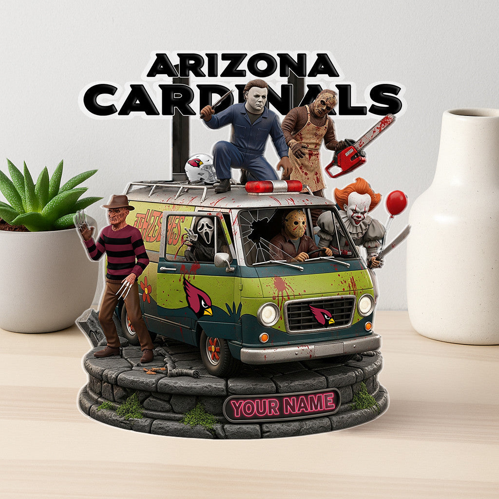 LIMITED EDITION - NEW CUSTOMIZED NFL20 ARC ARIZONA CARDINALS HORROR MOVIE ACRYLIC PLAQUE