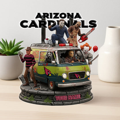 LIMITED EDITION - NEW CUSTOMIZED NFL20 ARC ARIZONA CARDINALS HORROR MOVIE ACRYLIC PLAQUE
