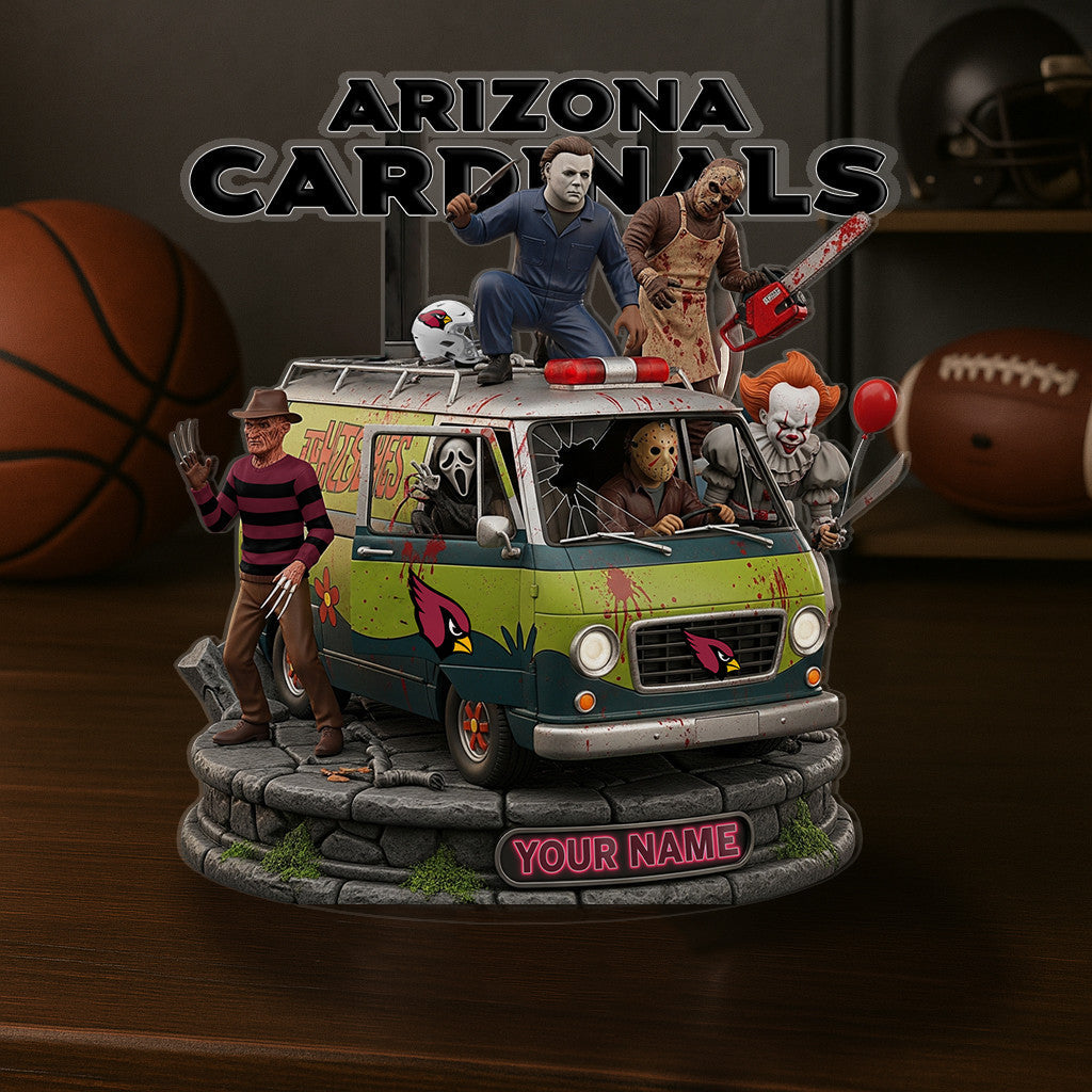 LIMITED EDITION - NEW CUSTOMIZED NFL20 ARC ARIZONA CARDINALS HORROR MOVIE ACRYLIC PLAQUE