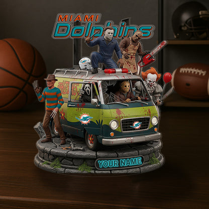 LIMITED EDITION - NEW CUSTOMIZED NFL19 MDP MIAMI DOLPHINS HORROR MOVIE ACRYLIC PLAQUE