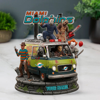 LIMITED EDITION - NEW CUSTOMIZED NFL19 MDP MIAMI DOLPHINS HORROR MOVIE ACRYLIC PLAQUE