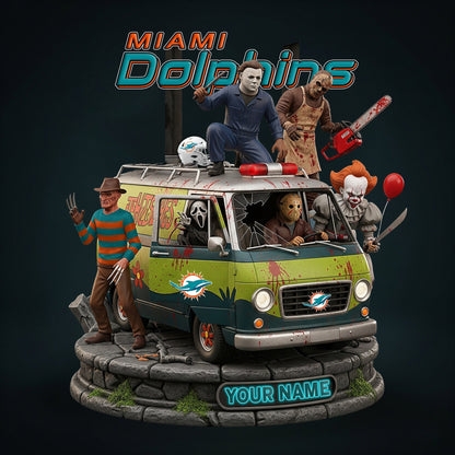 LIMITED EDITION - NEW CUSTOMIZED NFL19 MDP MIAMI DOLPHINS HORROR MOVIE ACRYLIC PLAQUE