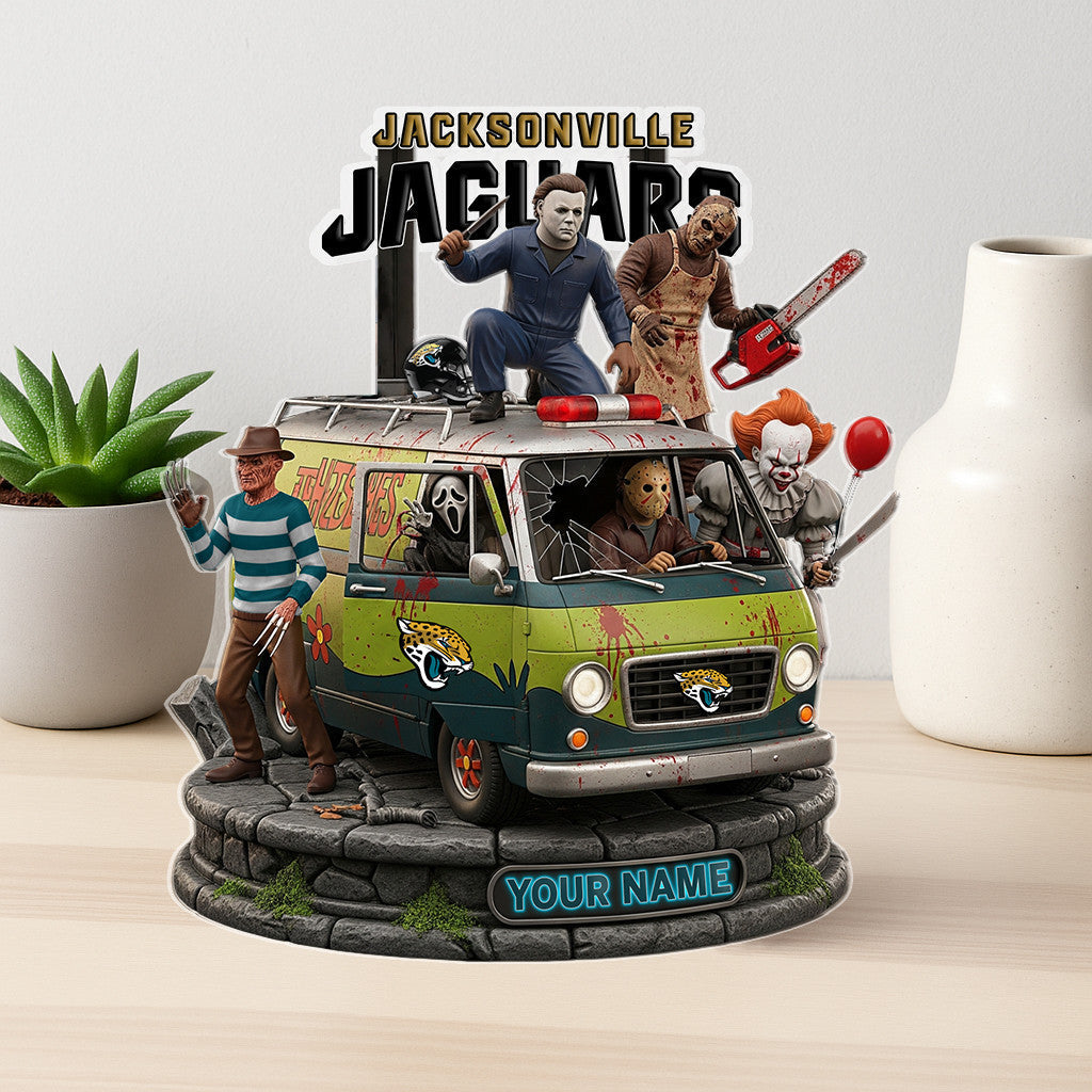 LIMITED EDITION - NEW CUSTOMIZED NFL30 JSJ JACKSONVILLE JAGUARS HORROR MOVIE ACRYLIC PLAQUE
