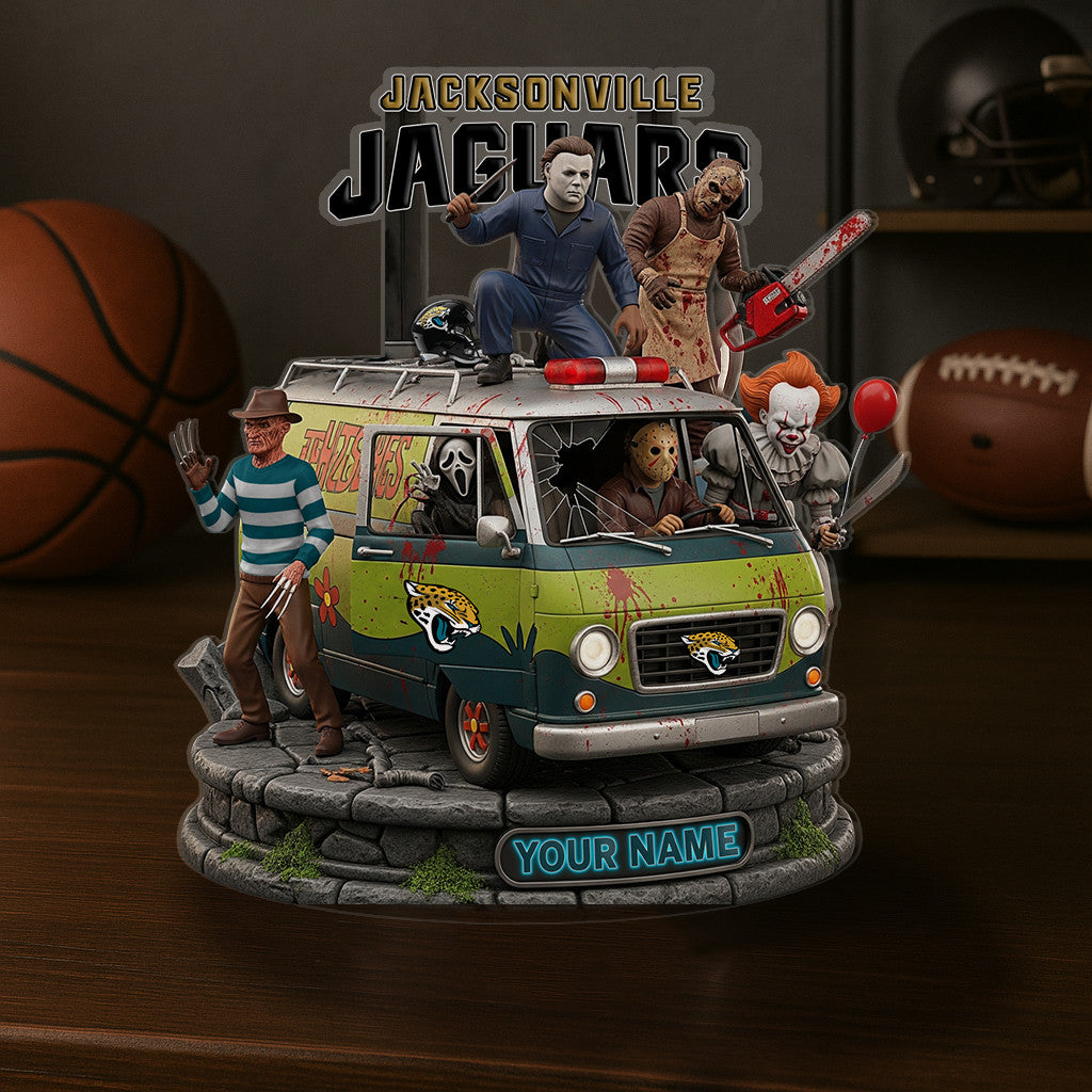 LIMITED EDITION - NEW CUSTOMIZED NFL30 JSJ JACKSONVILLE JAGUARS HORROR MOVIE ACRYLIC PLAQUE