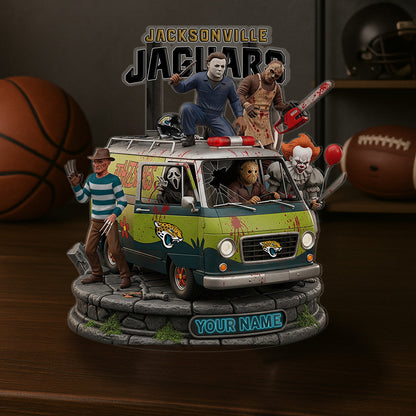 LIMITED EDITION - NEW CUSTOMIZED NFL30 JSJ JACKSONVILLE JAGUARS HORROR MOVIE ACRYLIC PLAQUE