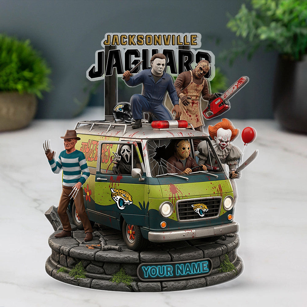 LIMITED EDITION - NEW CUSTOMIZED NFL30 JSJ JACKSONVILLE JAGUARS HORROR MOVIE ACRYLIC PLAQUE