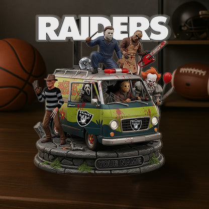 LIMITED EDITION - NEW CUSTOMIZED NFL07 LVR LAS VEGAS RAIDERS HORROR MOVIE ACRYLIC PLAQUE