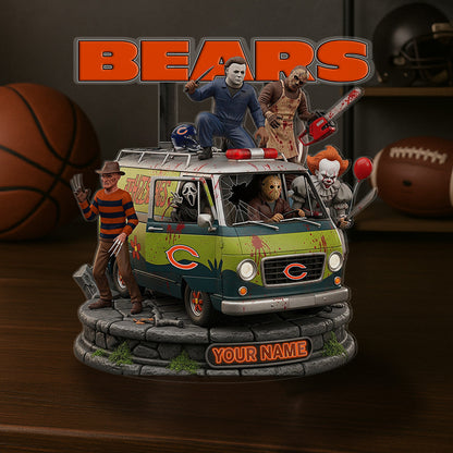 LIMITED EDITION - NEW CUSTOMIZED NFL26 CCB CHICAGO BEARS HORROR MOVIE ACRYLIC PLAQUE